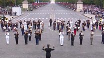 Bastille Day: French army band plays Daft Punk