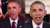 Fake Obama created using AI video tool