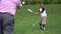 Double-hand transplant boy now does this