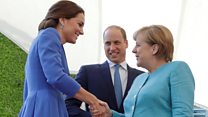 Royals visit German chancellery