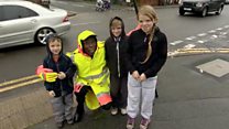 The lollipop man who plays air guitar
