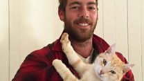 Cat reunited with his owner after 3months apart