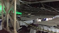 Ceiling collapses at wedding venue