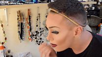 Drag act's make-up transformation