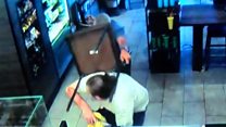 Starbucks customer tackles armed robber