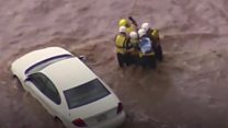 Aerial footage shows rescue in Arizona floods