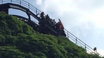 Footage of Oblivion ride breakdown