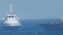 US warning shots at Iranian ship