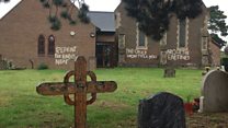 Community rallies for graffiti church