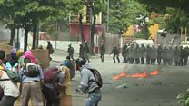 Protesters clash with police in Venezuela