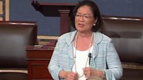 Democrat senator's tearful health care plea