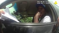 Police video shows Williams after crash