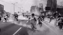 On the front line of Caracas protests