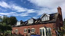 Lightning strikes house