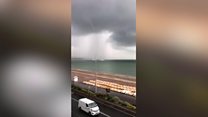 Amazing water spout filmed over Weymouth
