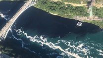 Who turned the Niagara River black?