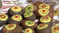 Jaquie and her 'positivity pebbles'