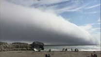 'Fognado' engulfs California beach