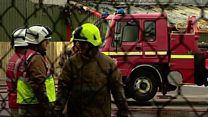 Firefighters at work after Brechin blaze