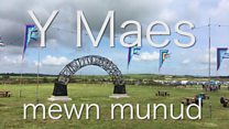 Y Maes Mewn Munud