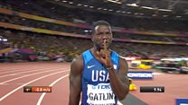 Gaitlin wins 100m gold as Bolt finishes third