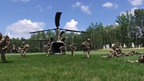 Part-time soldiers take part in a military exercise in US