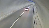 Camera captures high-speed car crash
