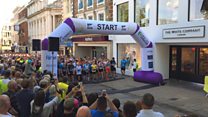 Runner's view of a city centre 10km