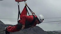 Partially-sighted man flies down zipwire for 90th birthday