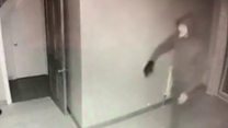 Couple watch on app as burglar targets home