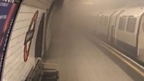 Smoke fills London Tube train