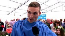 George North yn cael ei urddo