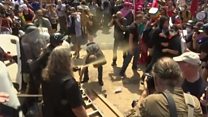 Police and protesters clash in Charlottesville