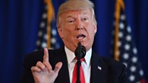 Trump condemns hatred but dodges question