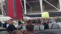 Fight breaks out after football game