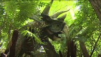 Bats set up home inside dinosaur