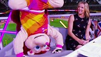 Hedgehod antics amuse athletics fans