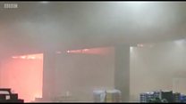 Dramatic footage of Glasgow fruit market fire