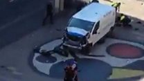 White van surrounded after attack