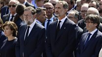 King Felipe attends minute's silence