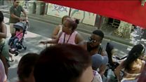 CCTV shows speeding Barcelona van