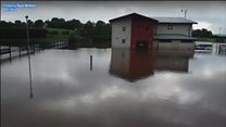 GAA pavillion under water after flooding