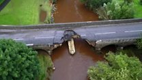 Aerial footage showing the extent of the flooding in Northern Ireland - Footage courtesy of Gary McCall.