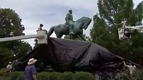 Virginia Confederate statues covered
