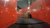 Bag's-eye view of airport check-in
