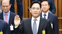 Why is the heir to Samsung on trial?