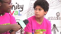 Children celebrate Notting Hill carnival