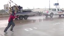Reporter rescues lorry driver live on air