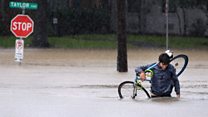 Floodwaters continue to rise in Houston