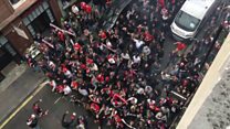 FC Cologne fans flood London